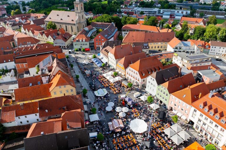 Luftbild Stadtfest Bad Neustadt a. d. Saale